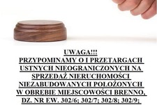  Przypominamy o pierwszych przetargach ustnych nieograniczonych na sprzedaż nieruchomości niezabudowanych, położonych w Brennie, stanowiących własność Gminy Wijewo. Termin na wpłatę wadium upływa 12.0