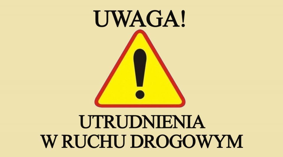 grafika przedstawia znak ostrzegawczy i napis 