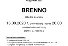 Zebranie wiejskie wsi Brenno