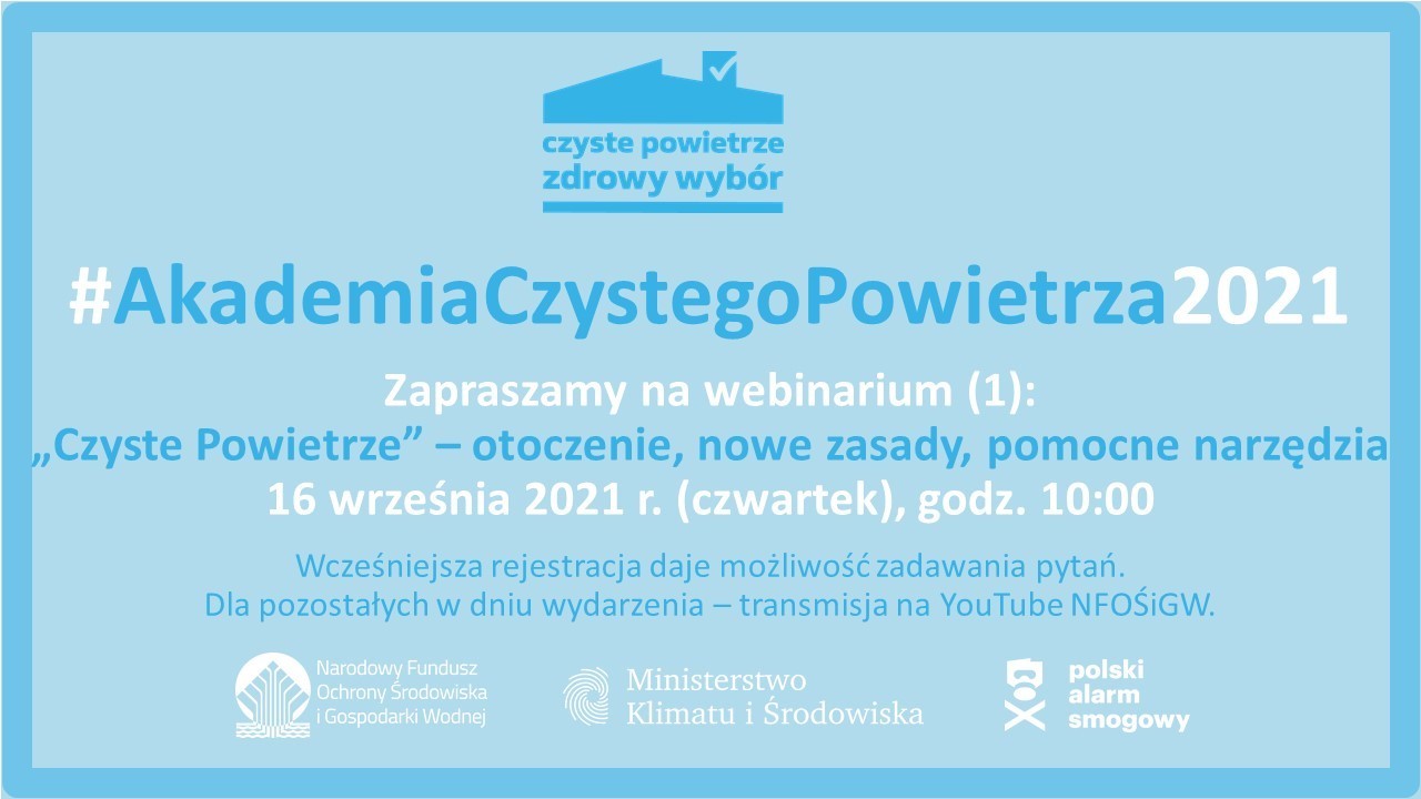 Plakat zapraszający na webinarium 