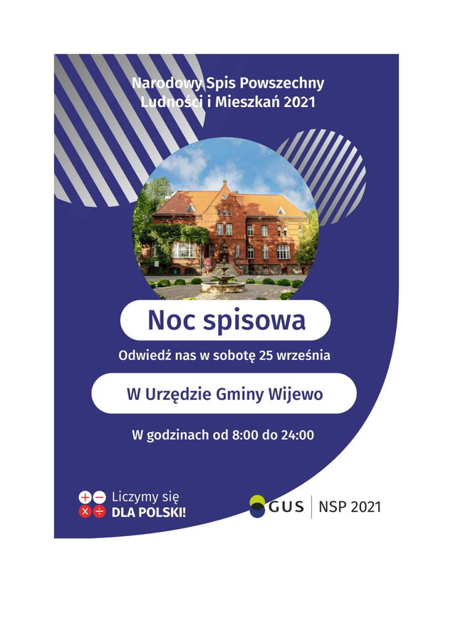 Plakat- zachęcający do nocy spisowej