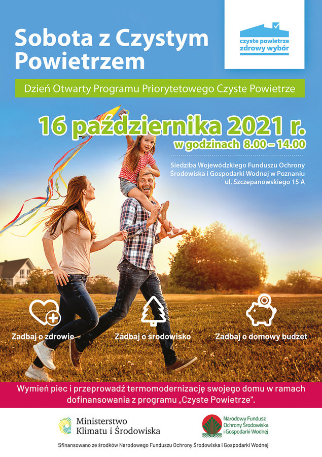 Plakat na temat Dnia Otwartego Programu Priorytetowego Czyste Powietrze 