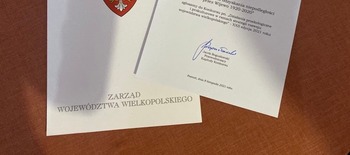 Zdjęcie przedstawiające otrzymaną nagrodę