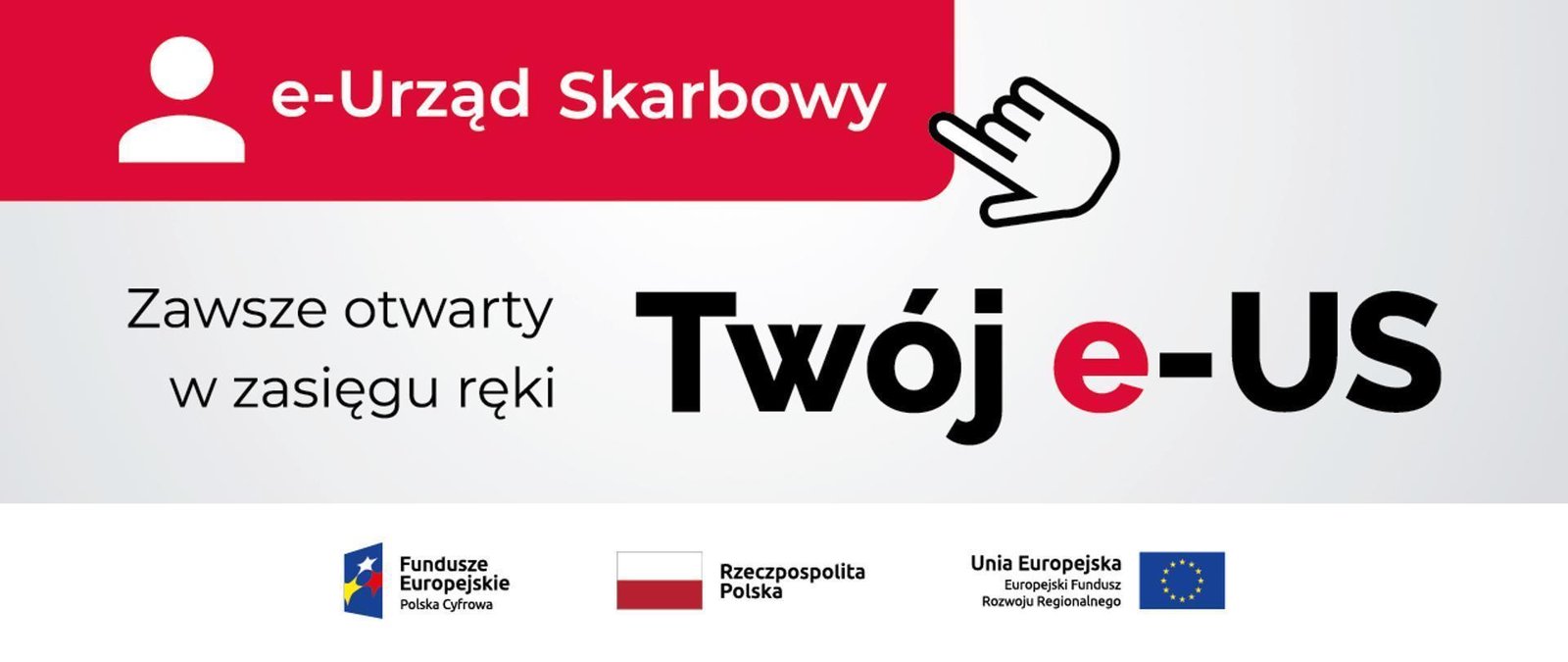 Plakat zachęcający do korzystania z usług e-US