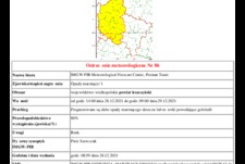 Ostrzeżenie meteorologiczne - marznące opady