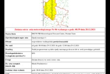 Ostrzeżenie meteorologiczne - marznące opady