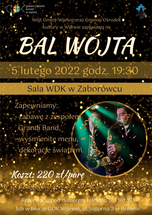 Plakat informujący o Balu Wójta 