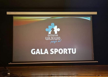 telebim z napisem gala sportu