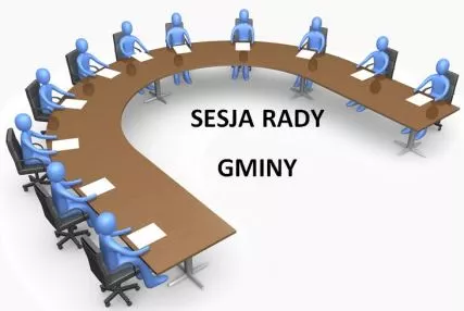 Grafika przedstawia posiedzenie rady Gminy 