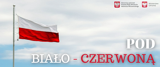 Grafika z flagą Rzeczypospolitej Polskiej 