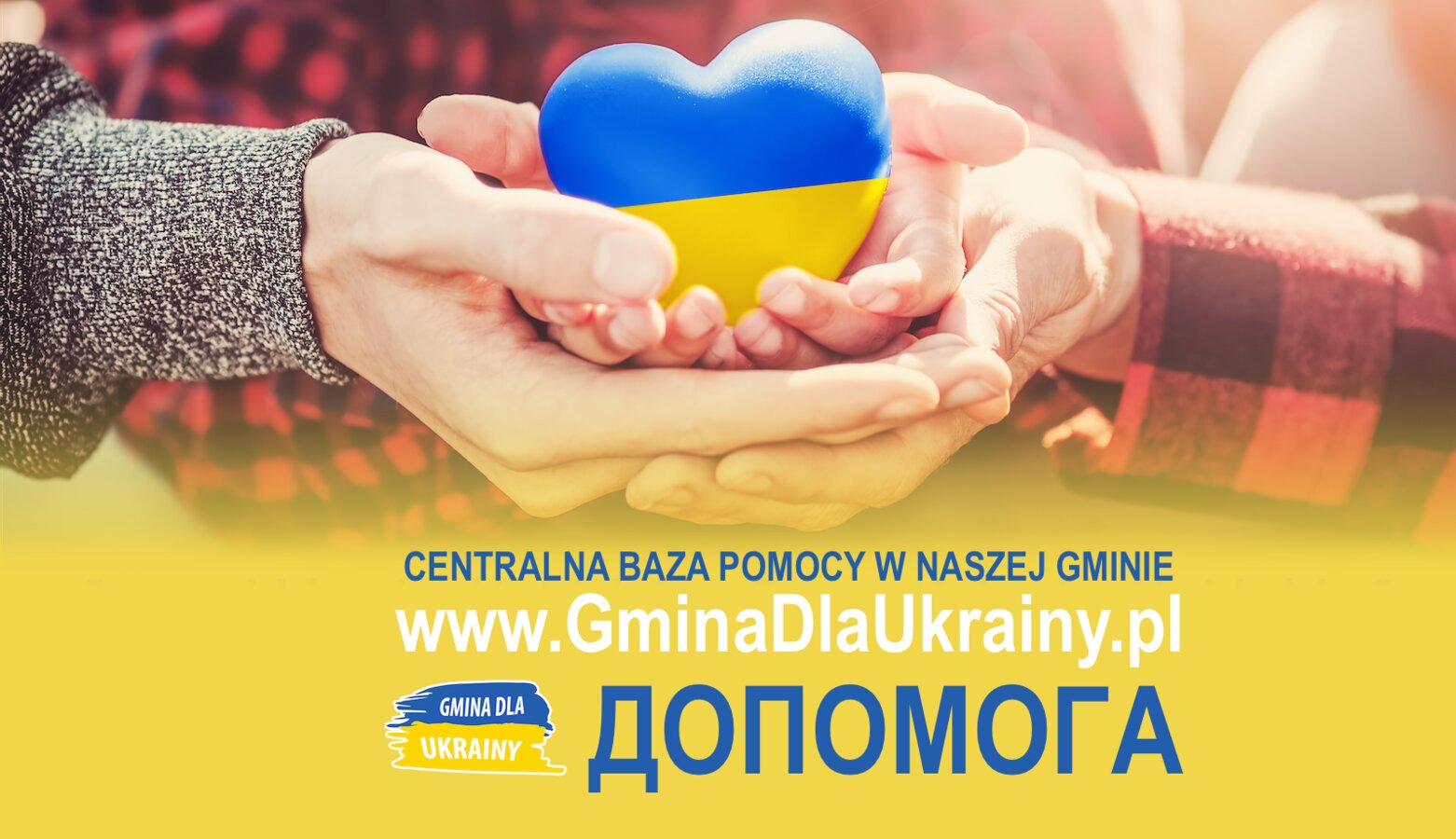 Plakat z flagą Ukrainy 
