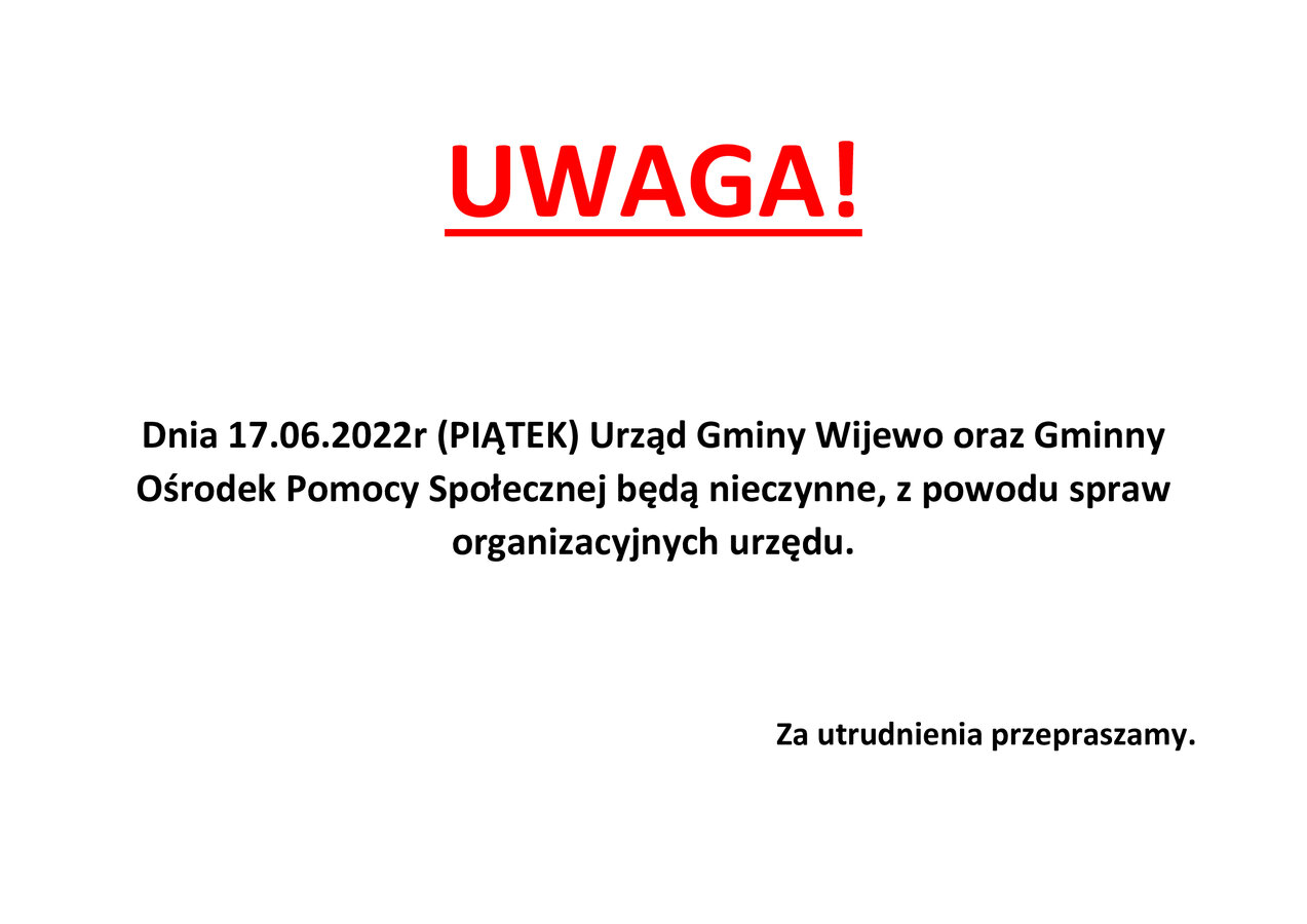 informacja dzien wolny