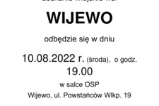 Zebranie Wiejskie wsi Wijewo