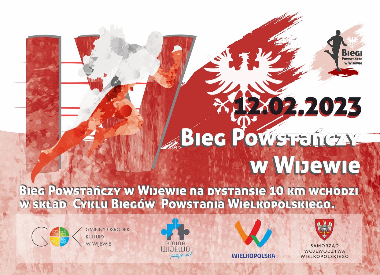 plakat reklamujący IV bieg Powstańczy