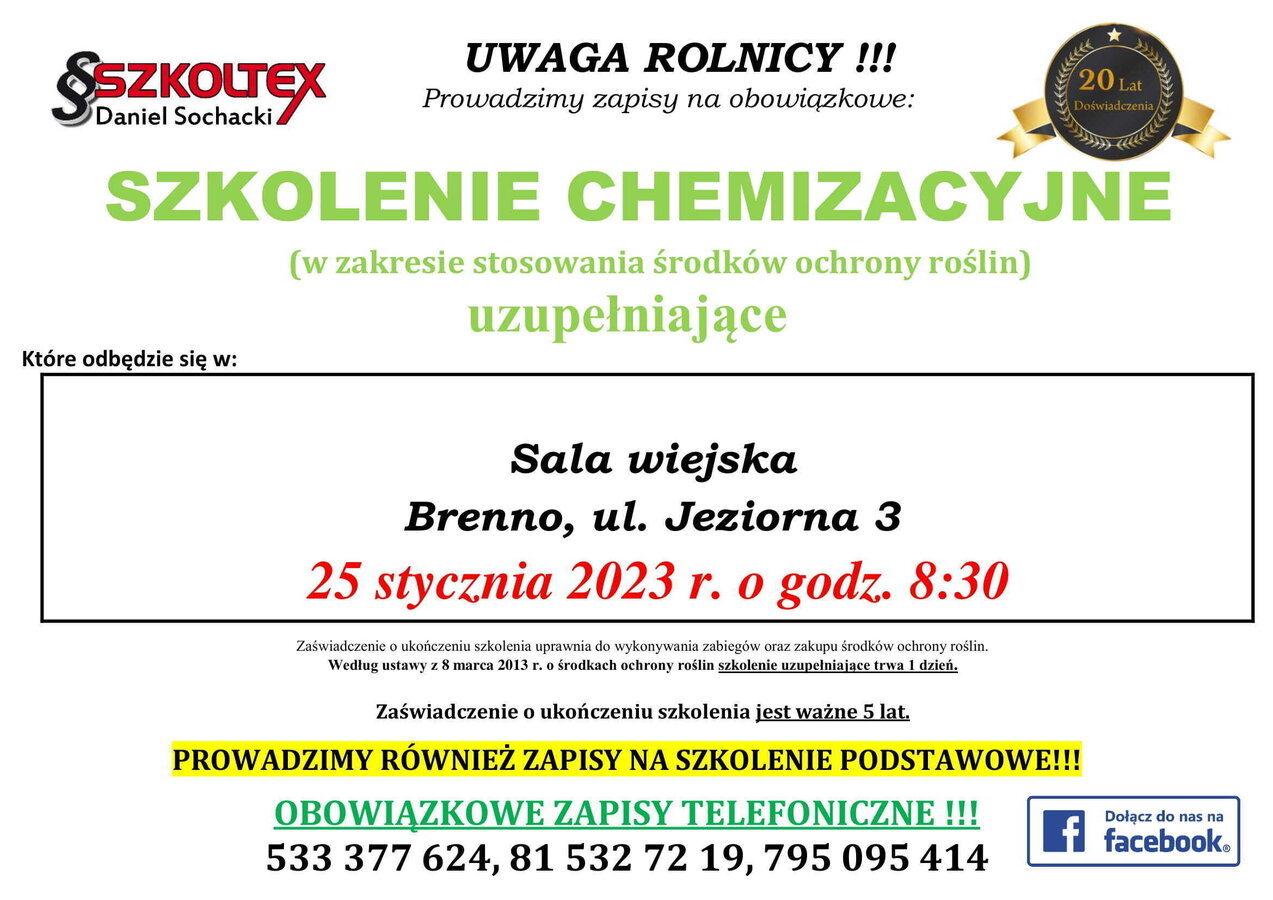 plakat spotkanie chemizacyjne