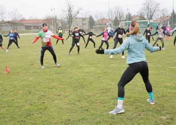 Zdjęcie przedstawia uczestników IV Biegu Powstańczego