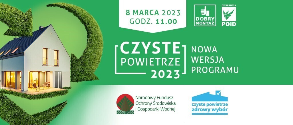 plakat czyste powietrze, o webinarium