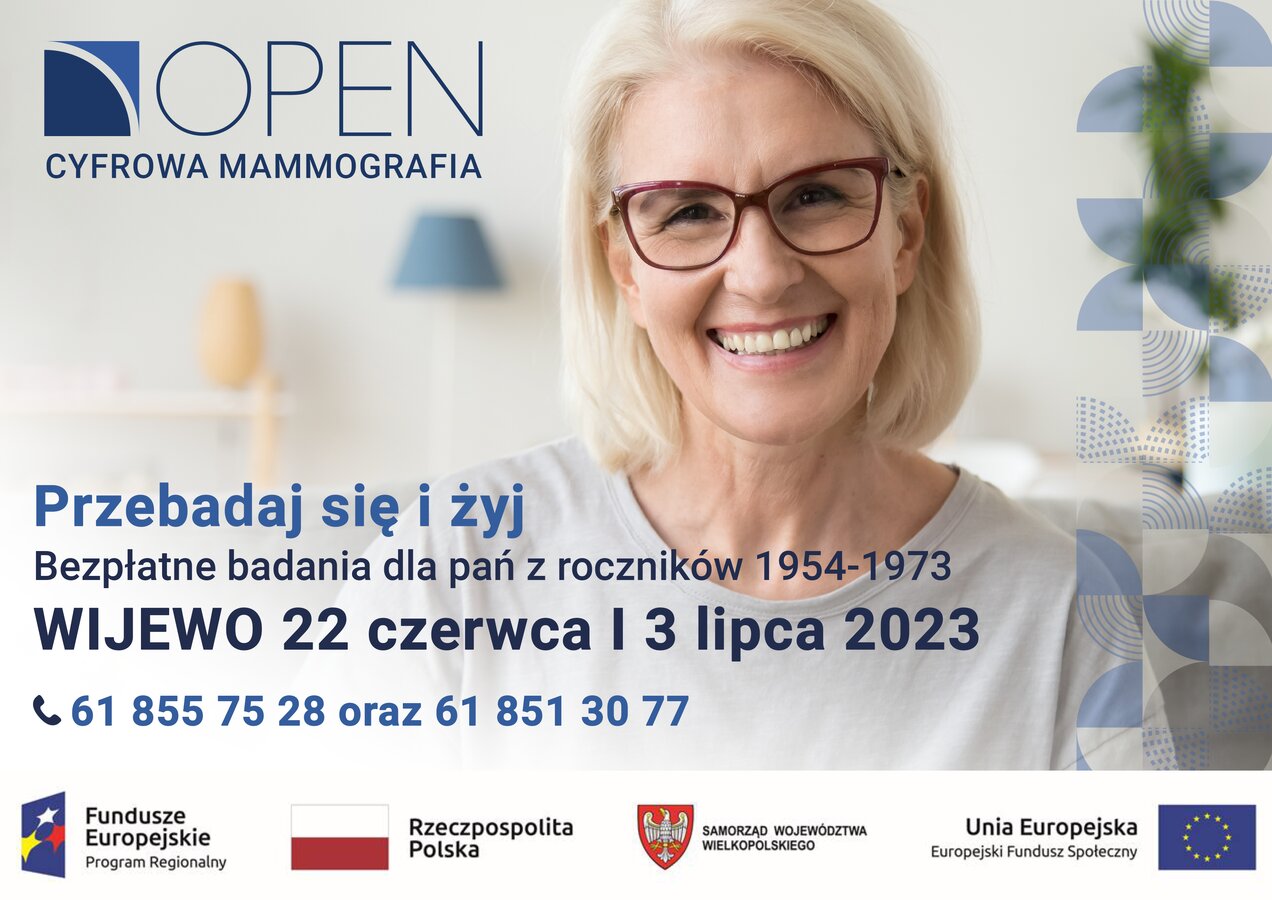 plakat promujący mammografię 