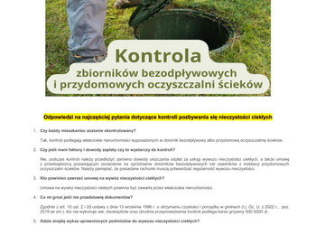informacja o kontroli zbiorników