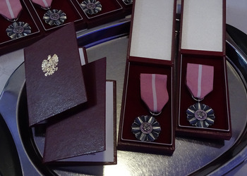 Zdjęcie przedstawia medale