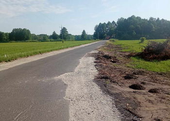 Zdjęcie przedstawia budowę drogi gminnej