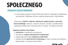 Rekrutacji do Akademii Przywództwa Społecznego Powiatu Leszczyńskiego