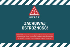 Ostrzegamy przed oszustami!