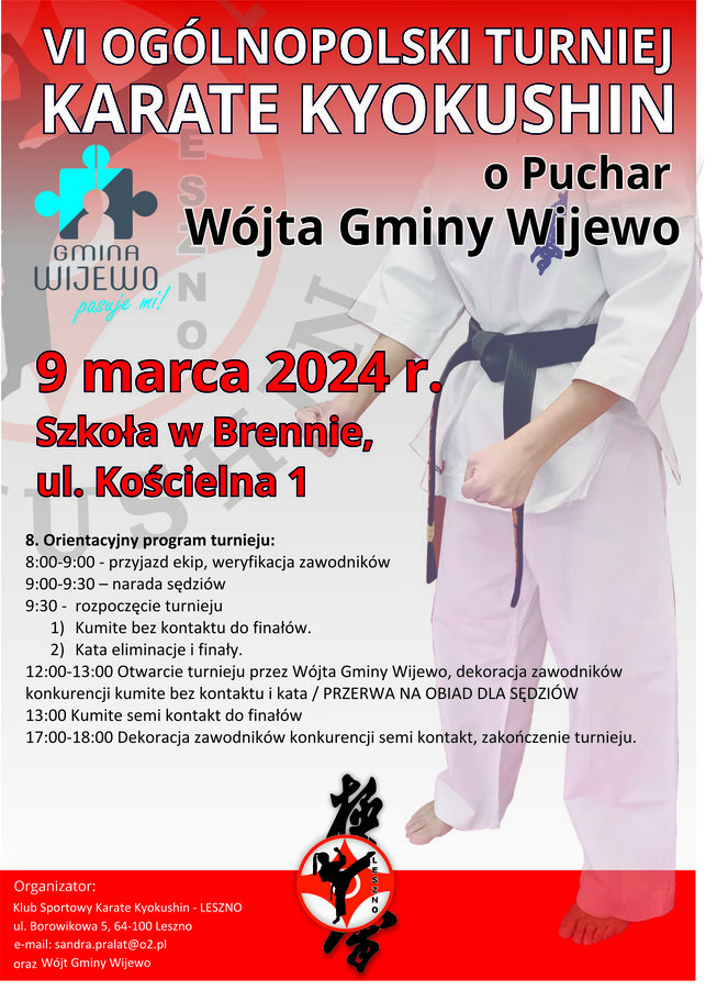 plakat turniej karate