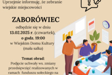 Zebranie wiejskie w Zaborówcu