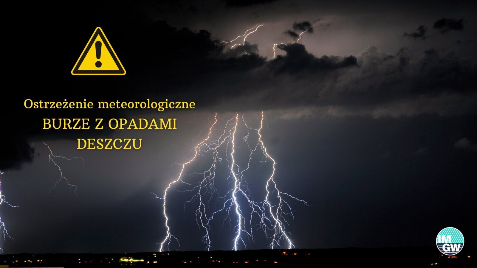 ostrzeżenie meteorologiczne - burze