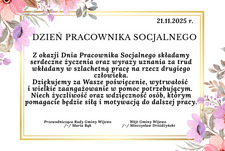 21 listopada - Dzień Pracownika Socjalnego